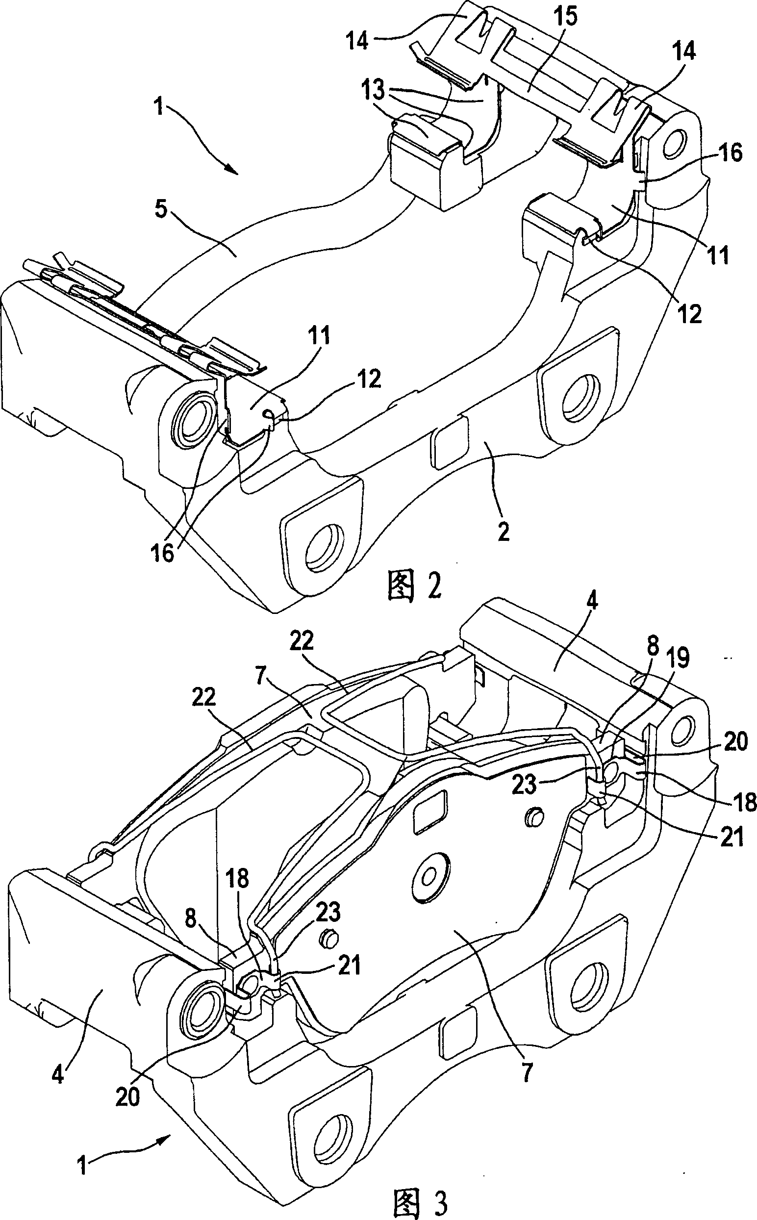 Disk brake with a spring arrangement