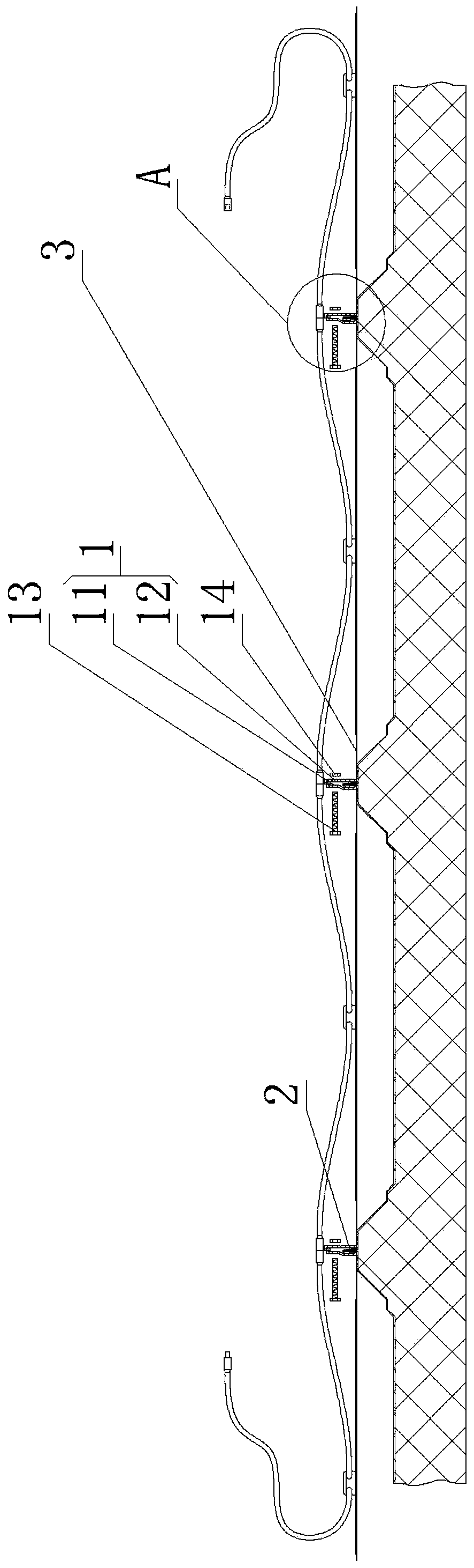 A flexible photovoltaic panel fixing device and installation method on the roof of a light steel structure building