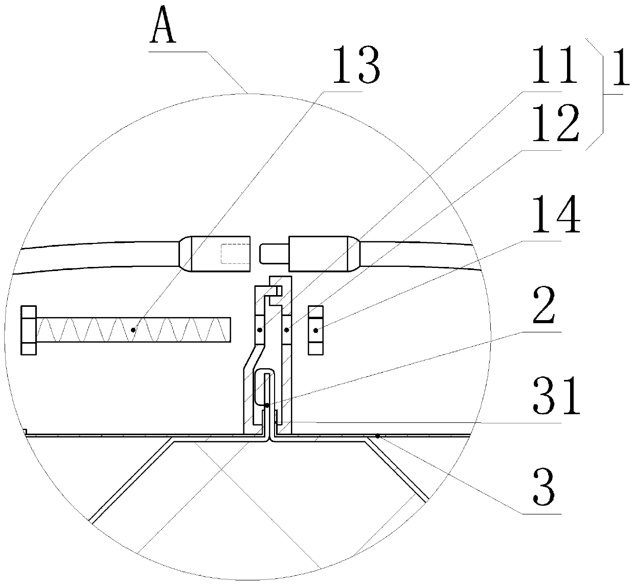 A flexible photovoltaic panel fixing device and installation method on the roof of a light steel structure building