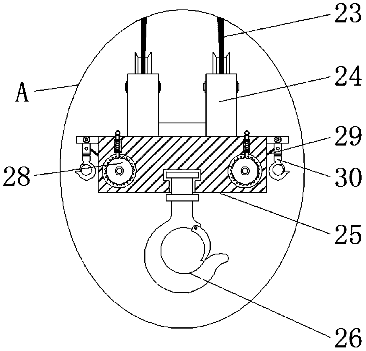 Single beam lifting hook portal crane