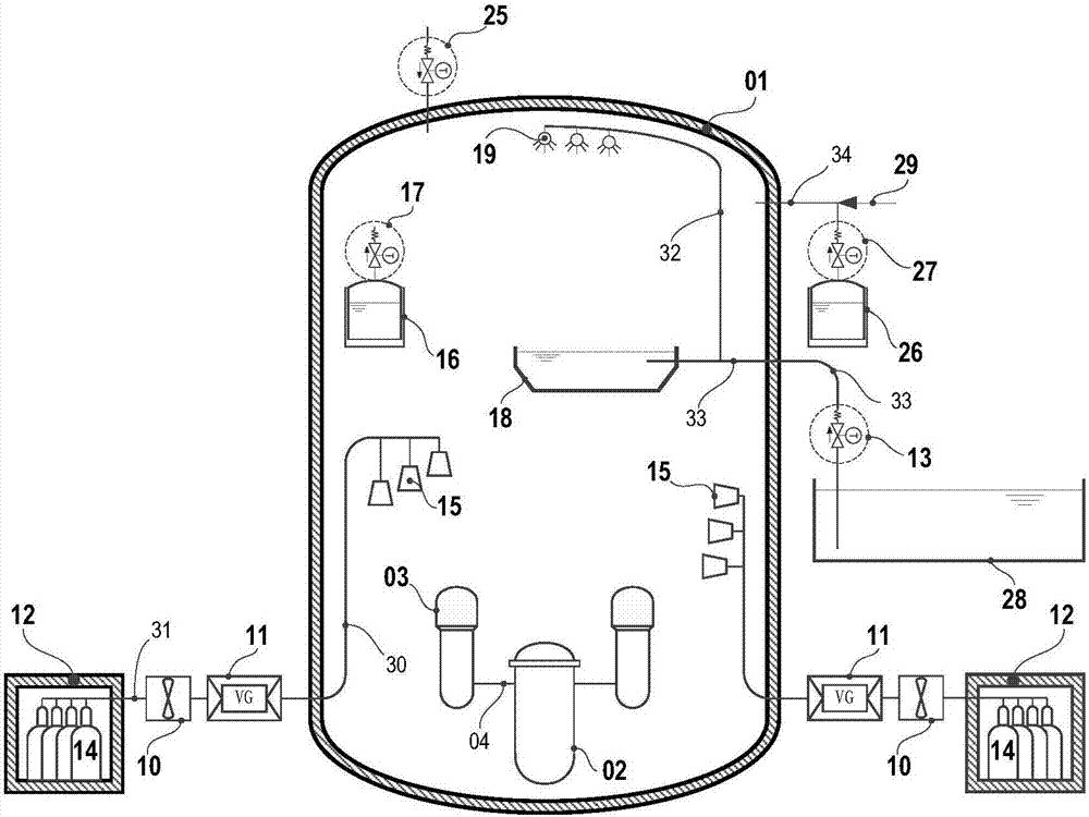 Decompression system for containment vessel of nuclear power plant at early period of accident