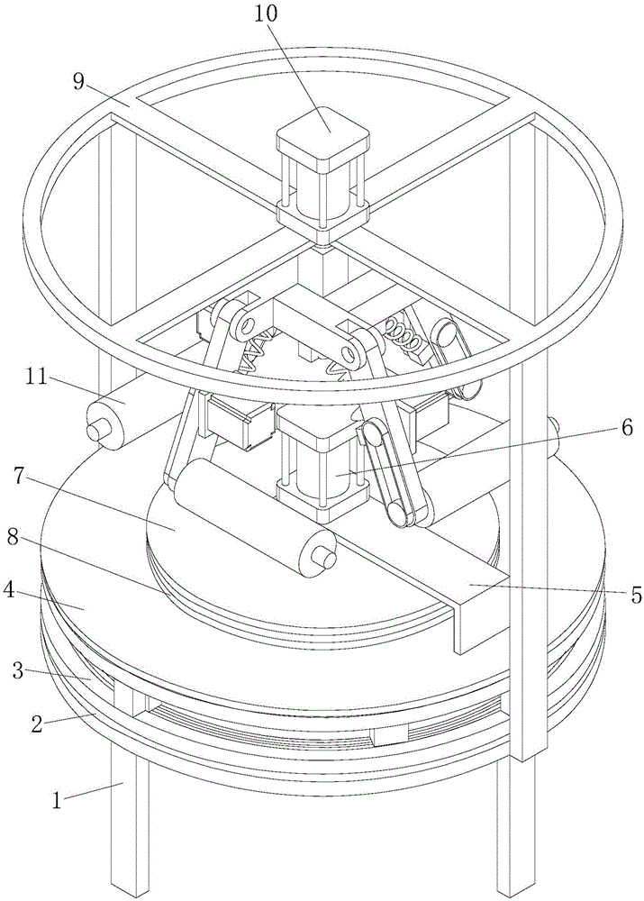 Chamfering machine for regular polygon-shaped steel plate