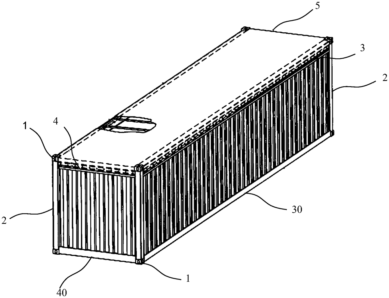 Bottom frame for container and container and container type mobile house thereof