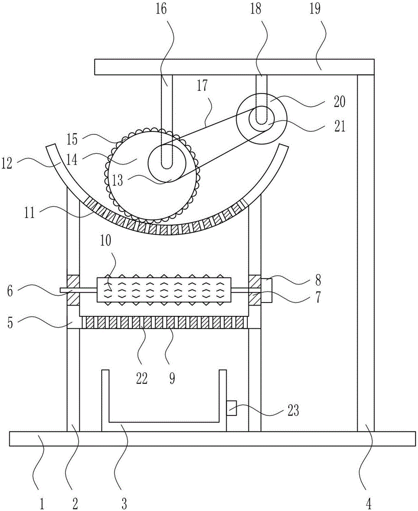 Efficient grinding device of Chinese herbal medicines of traditional Chinese medicine family