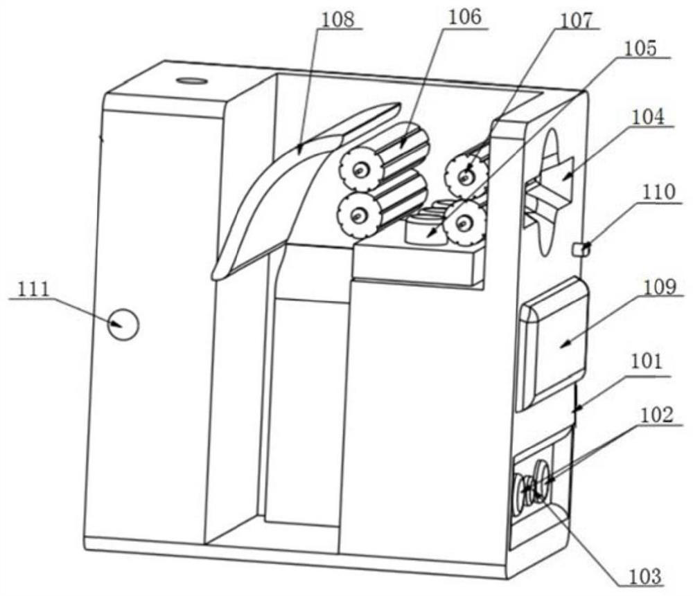 Self-positioning approaching type unmanned card checking machine based on soft air pressure rollers