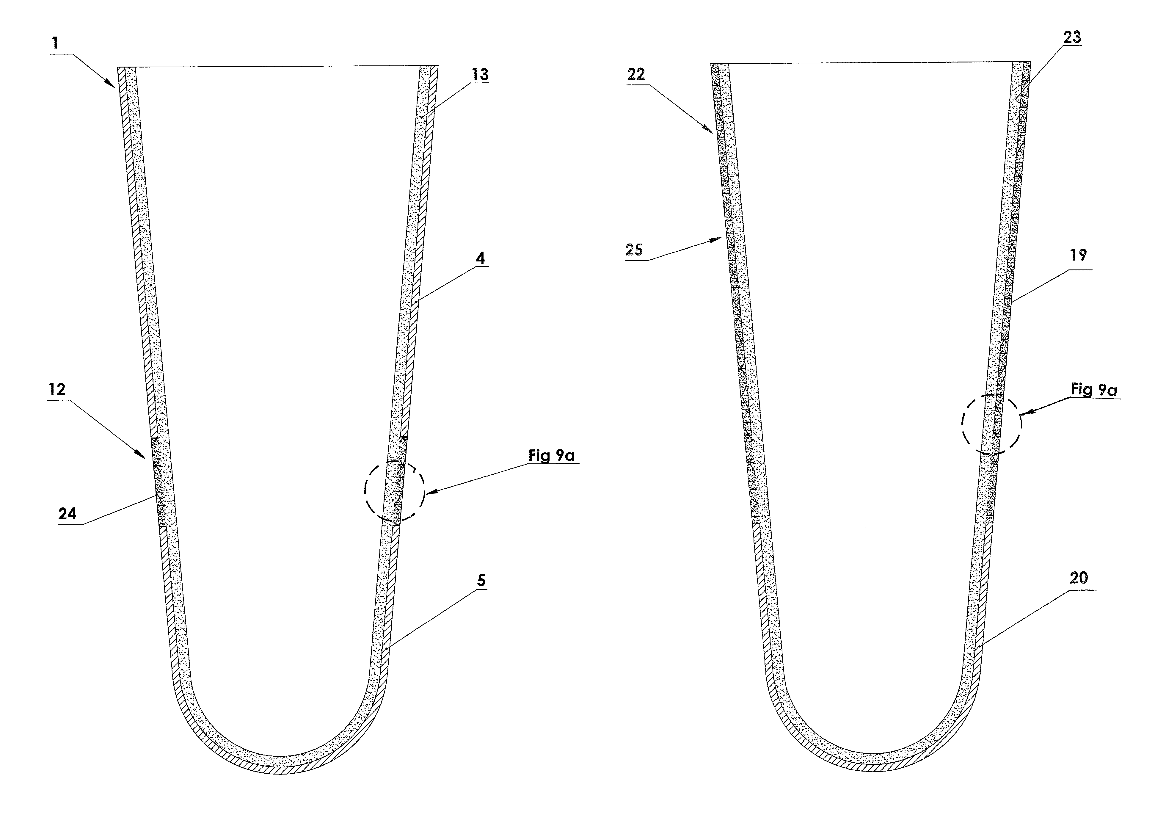 Method and apparatus of an integrated gel sealing liner