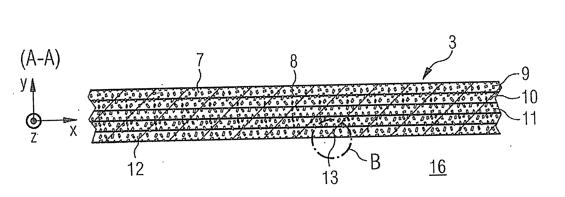 Component with carbon nanotubes