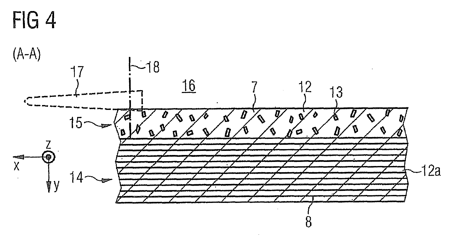 Component with carbon nanotubes