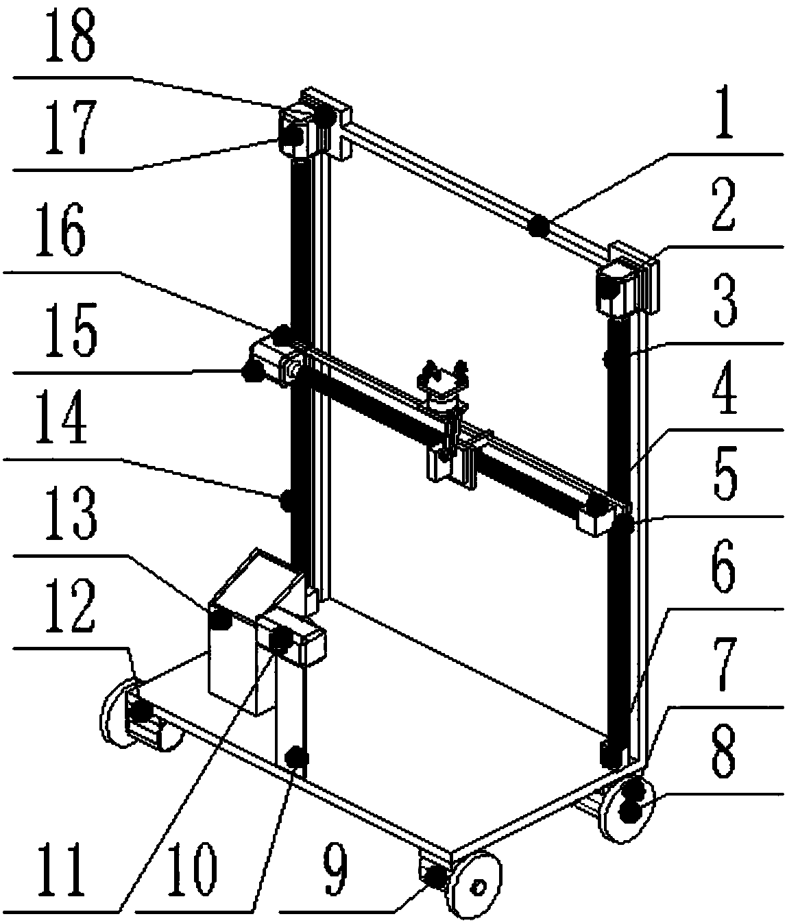 A wall automatic slotting device