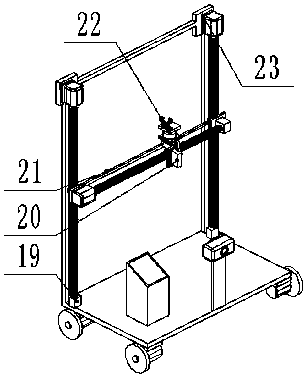 A wall automatic slotting device