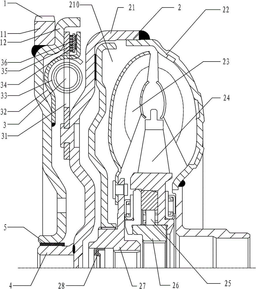 Automobile dual-mass hydraulic torque converter