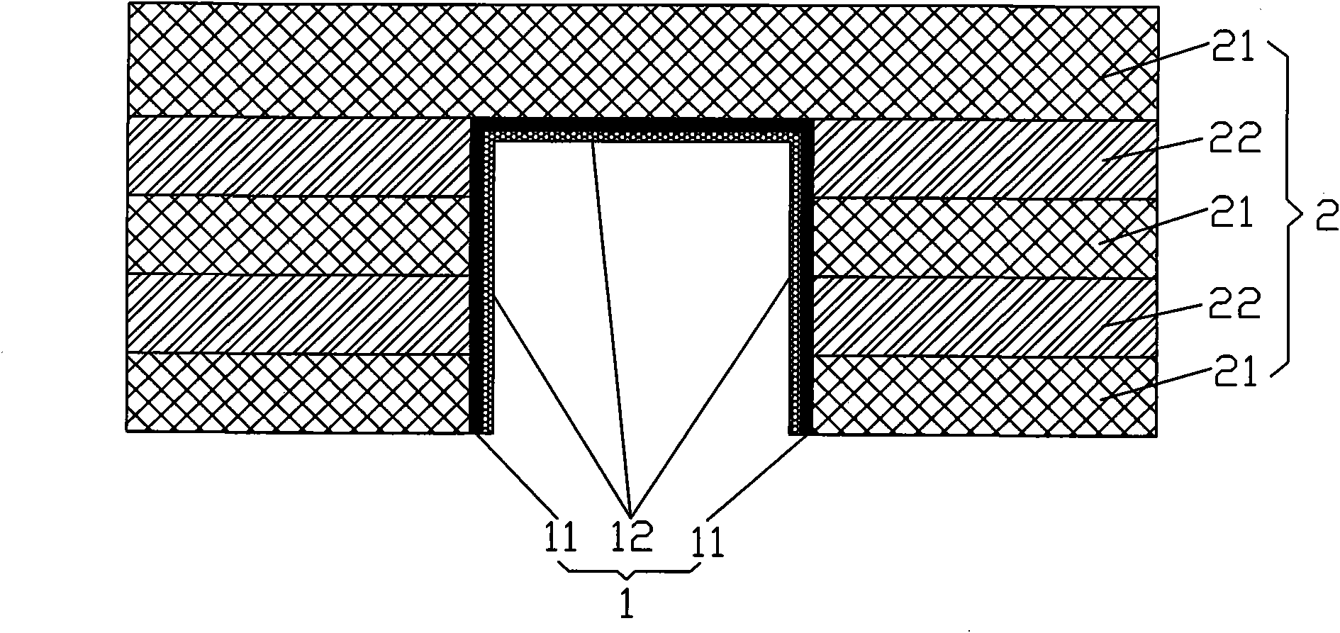 Manufacturing process of waveguide slot