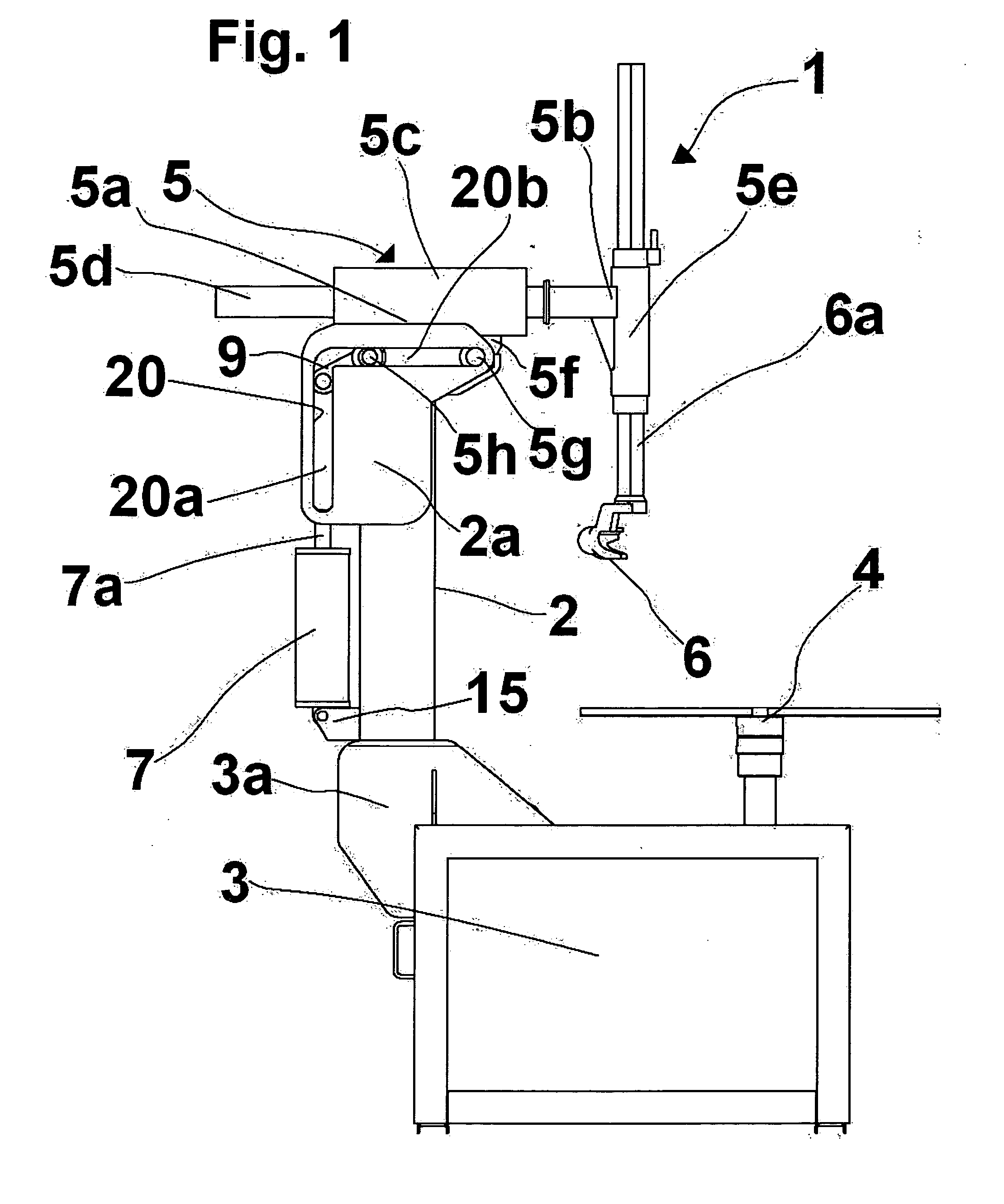 Assembling-disassembling machine provided with a overturnable mounting-dismounting tool