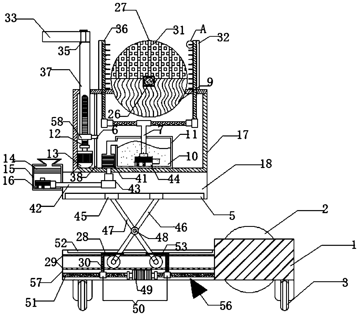 Municipal wall adlet cleaning device