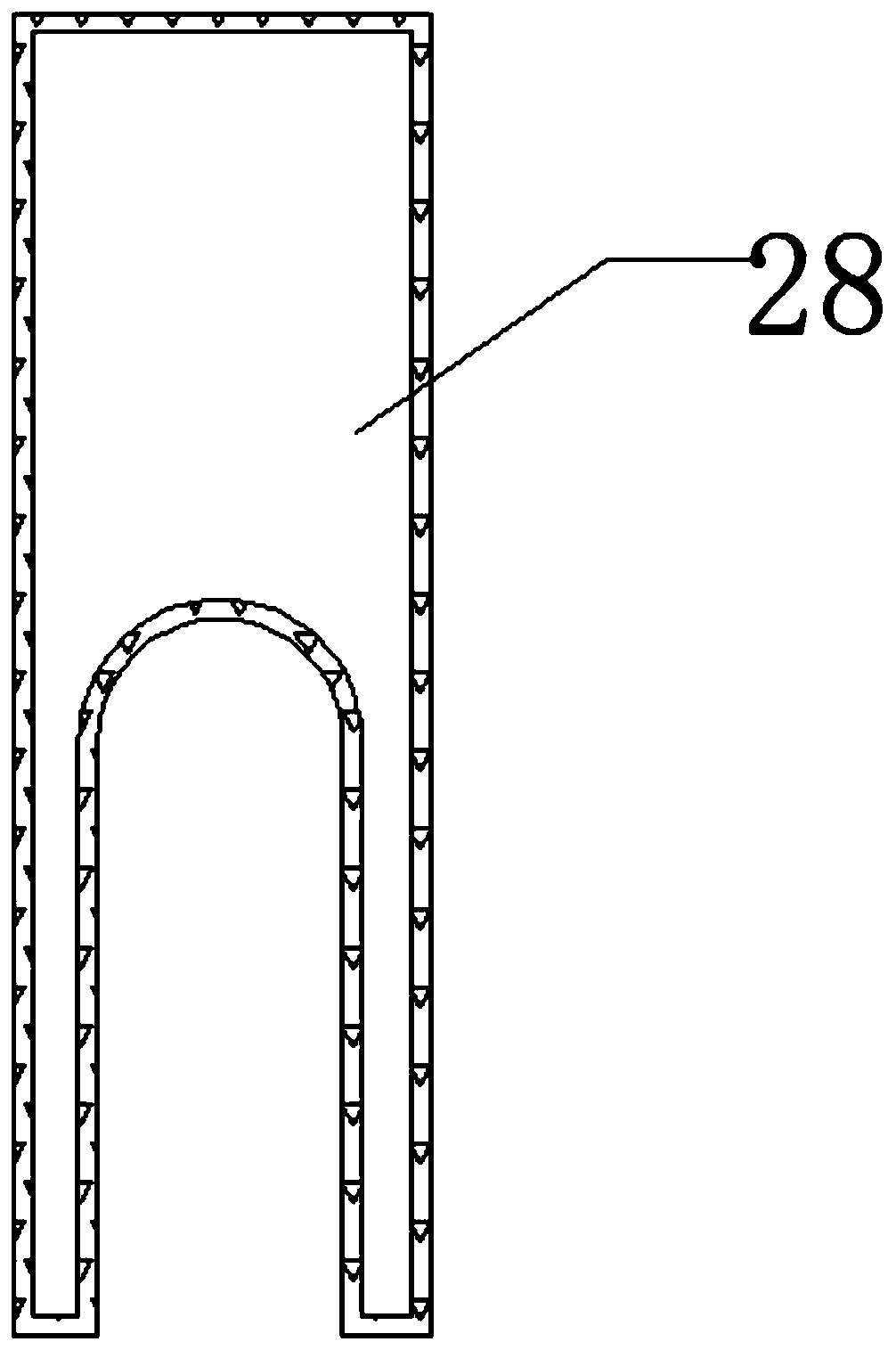 Municipal wall adlet cleaning device