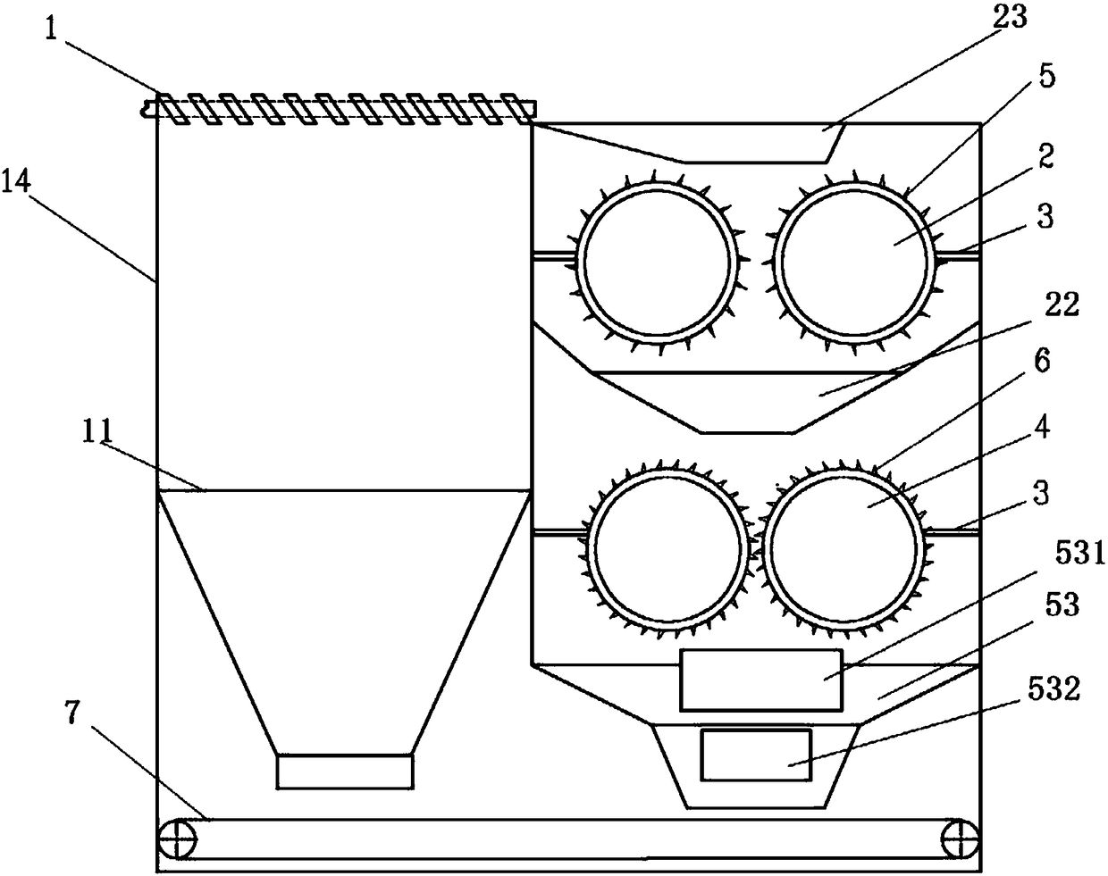 Novel efficient oil sand crushing machine