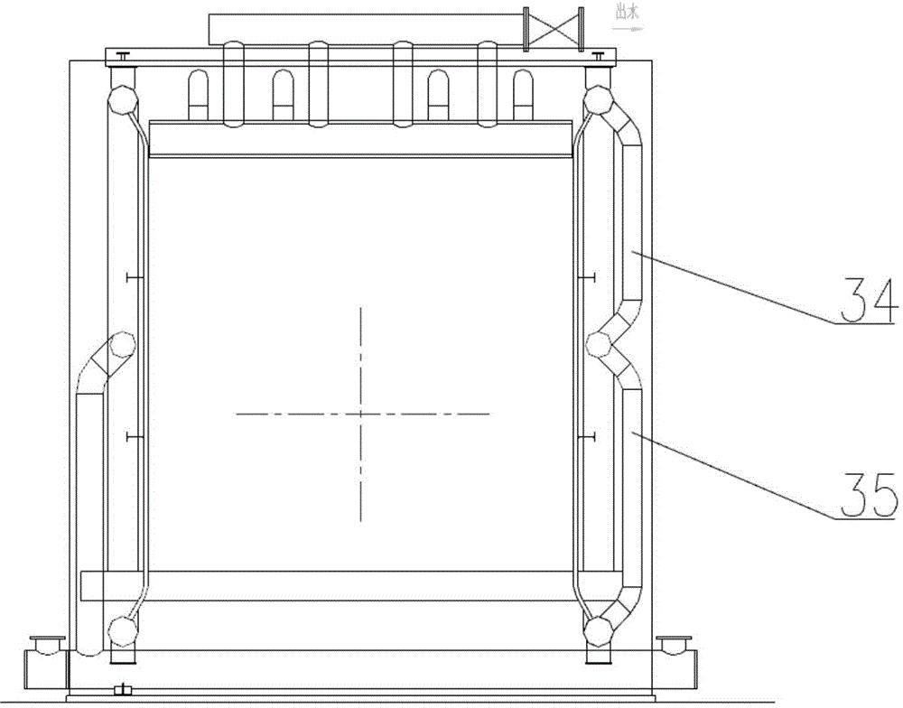 Fuel oil and fuel gas angle pipe boiler structure for strengthening convection pipe screen through needle fins