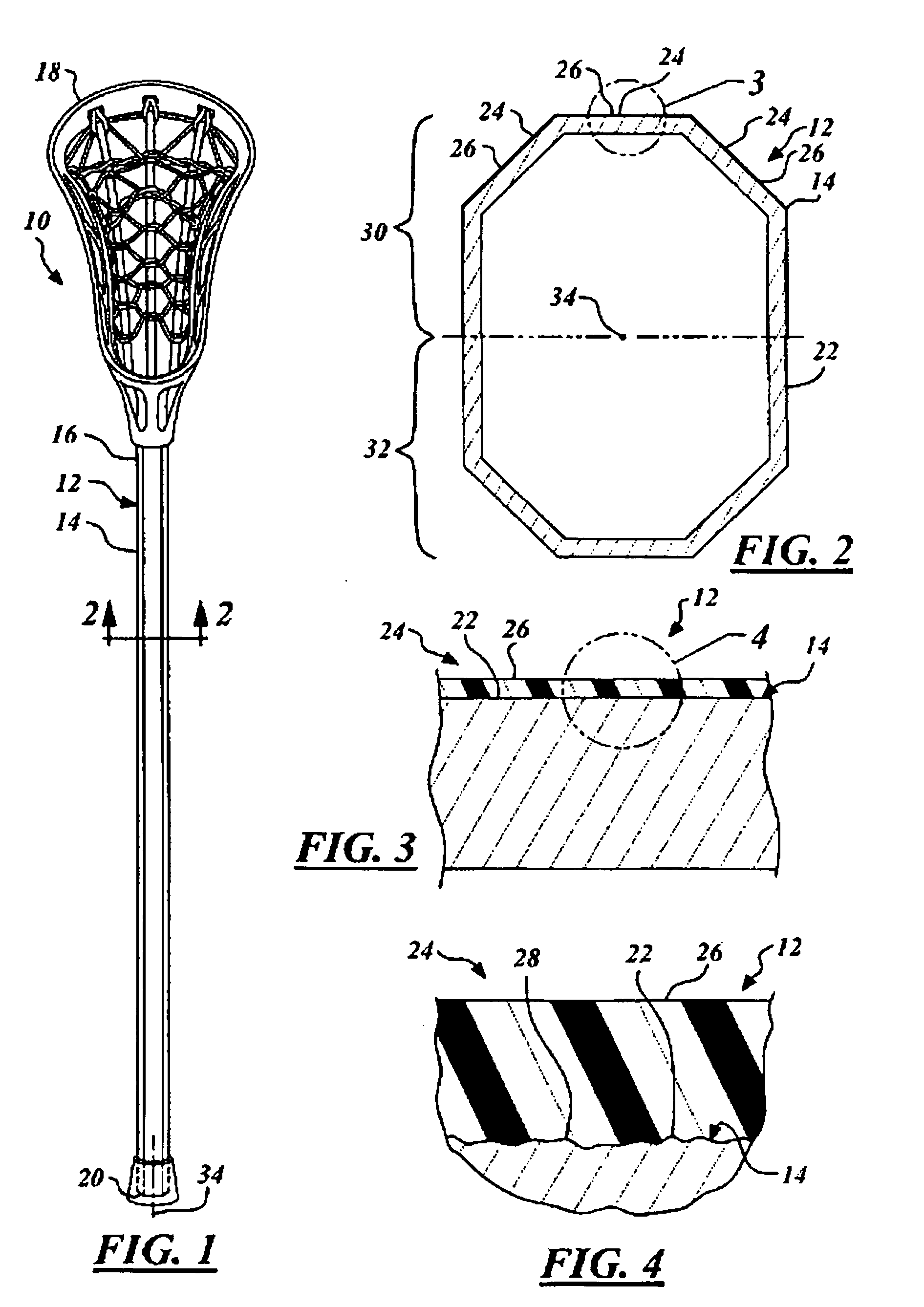 Improved handle for a lacrosse stick