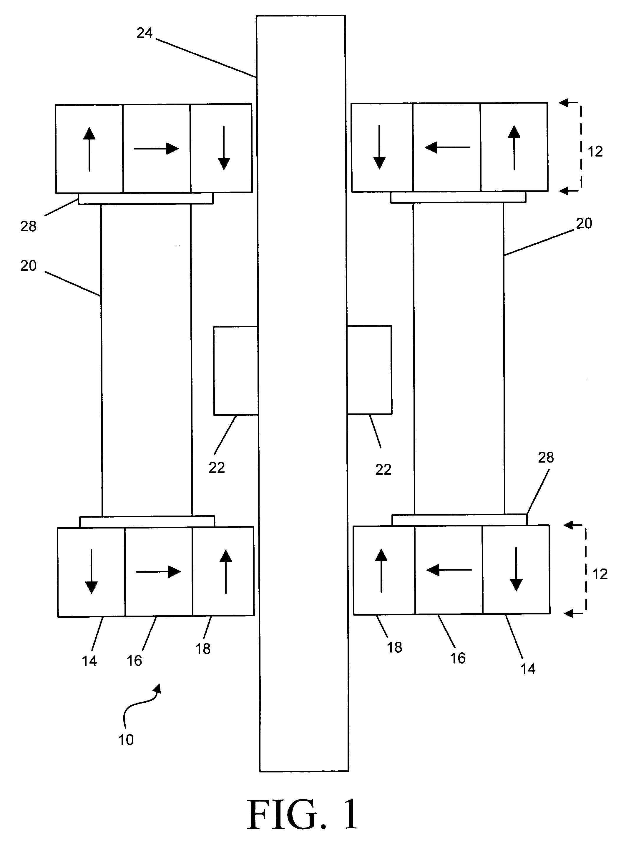 High intensity radial field magnetic actuator