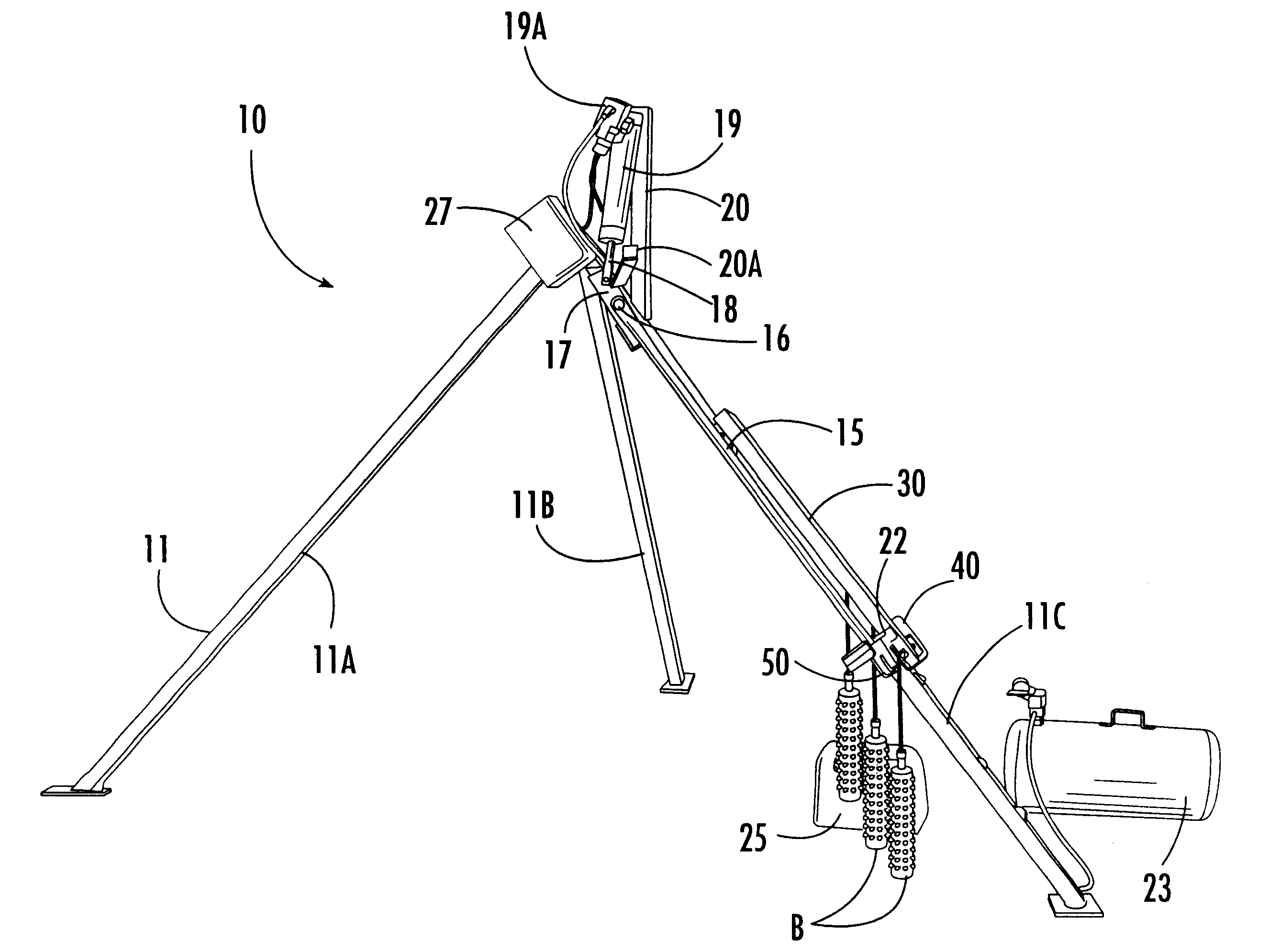 Bird launcher for training dogs, and method