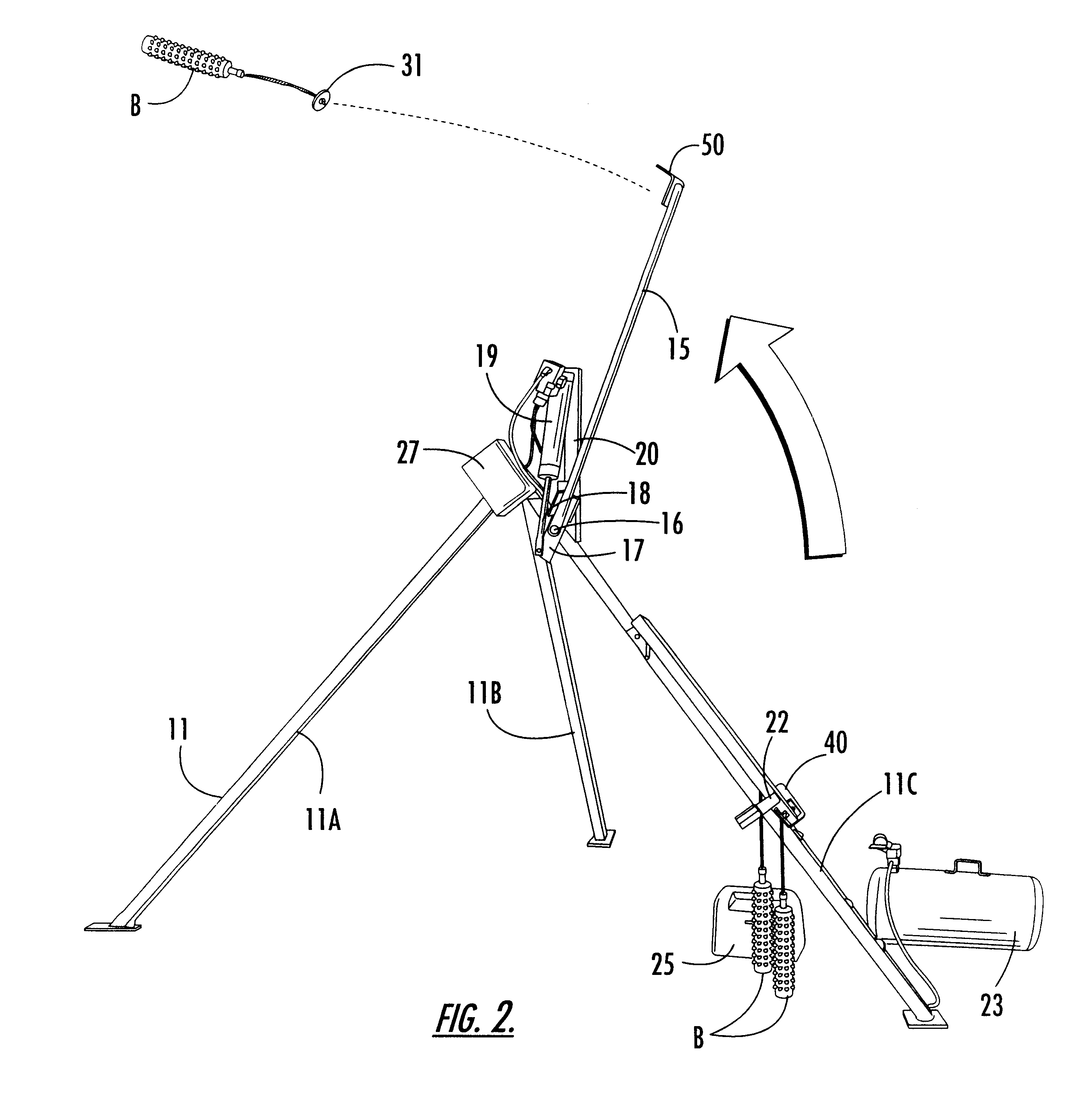 Bird launcher for training dogs, and method