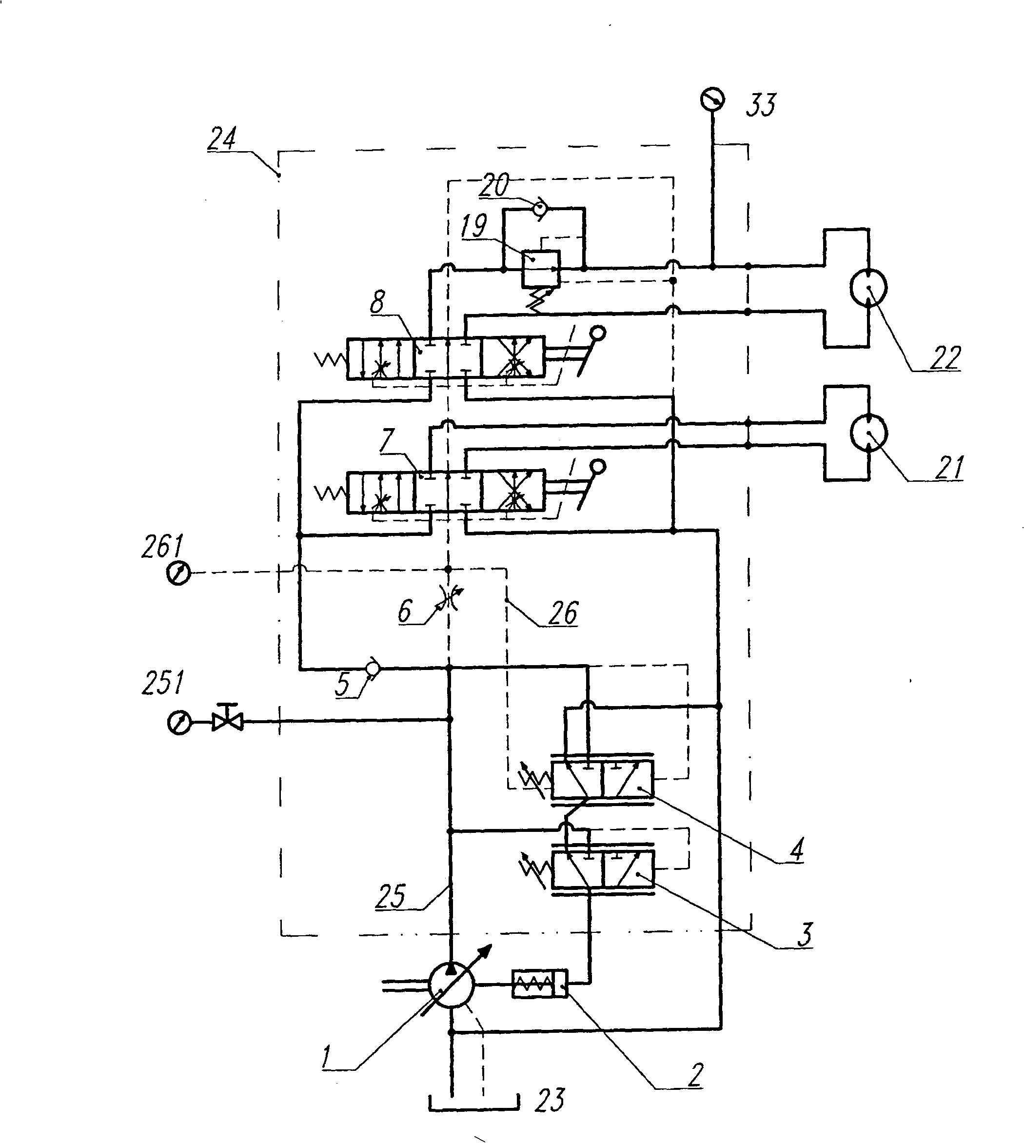 Variable plunger pump system for drilling machine