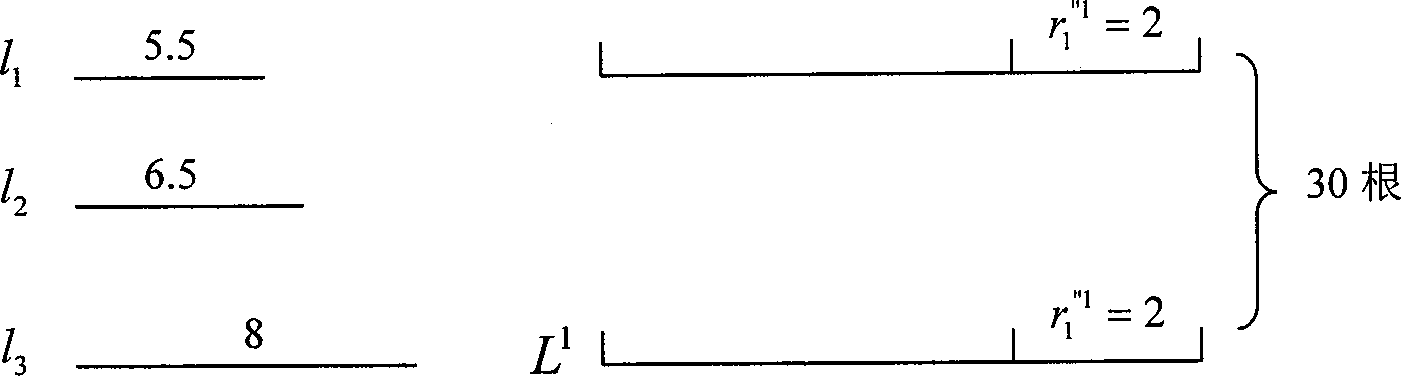 Raw material-saving one-dimensional stock-cutting method