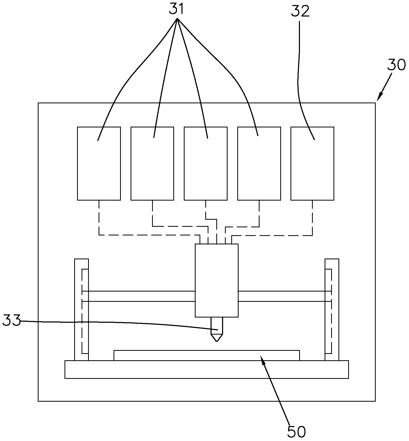 Manufacture method and device for color printing of solar energy cell module packaging structure