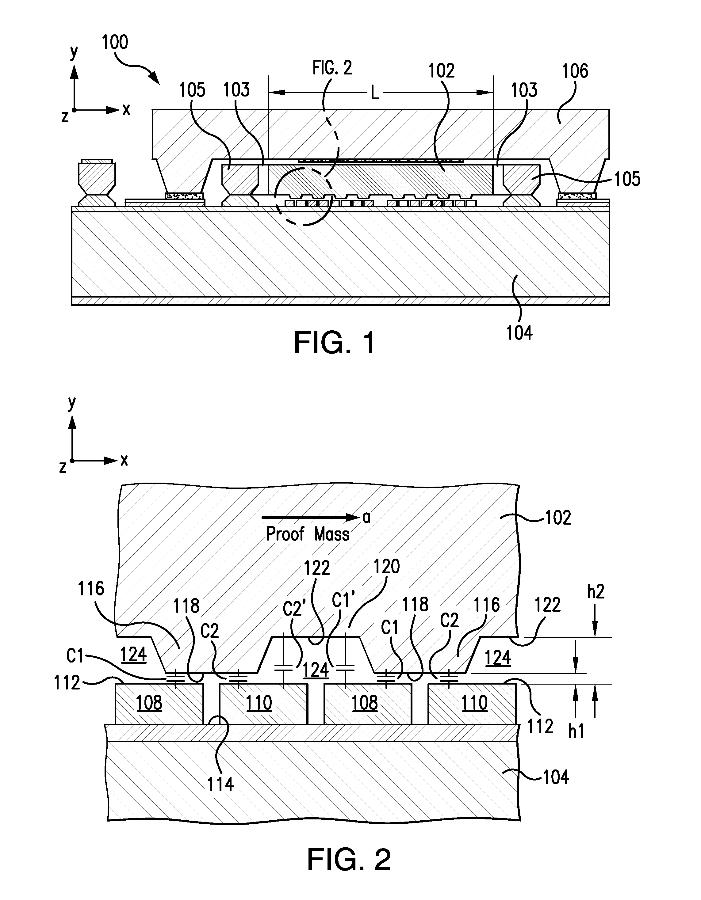 In-plane capacitive MEMS accelerometer