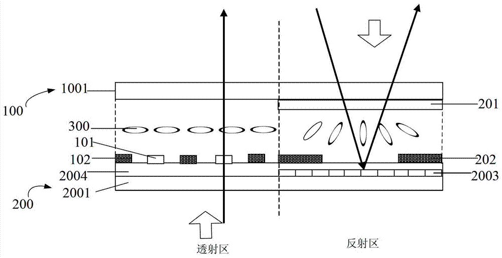 A semi-transparent and semi-reflective blue-phase liquid crystal display panel and liquid crystal display device