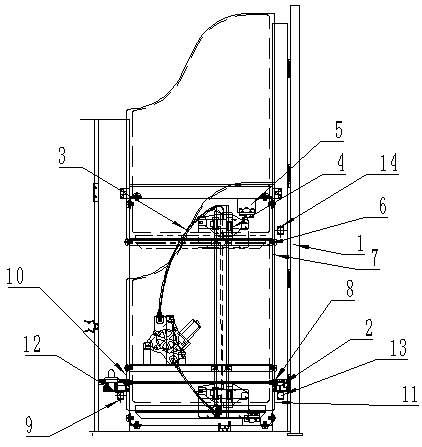 Bus electric lifting driver safety fence door