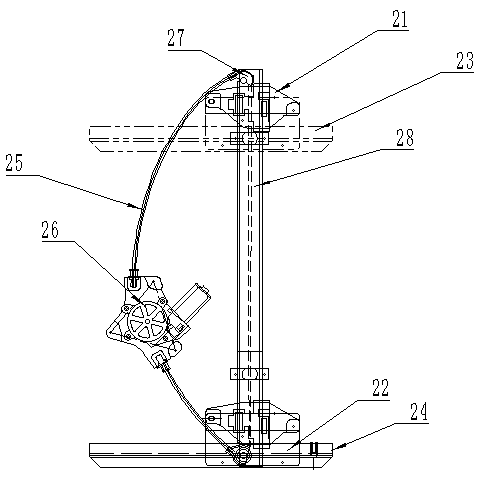 Bus electric lifting driver safety fence door