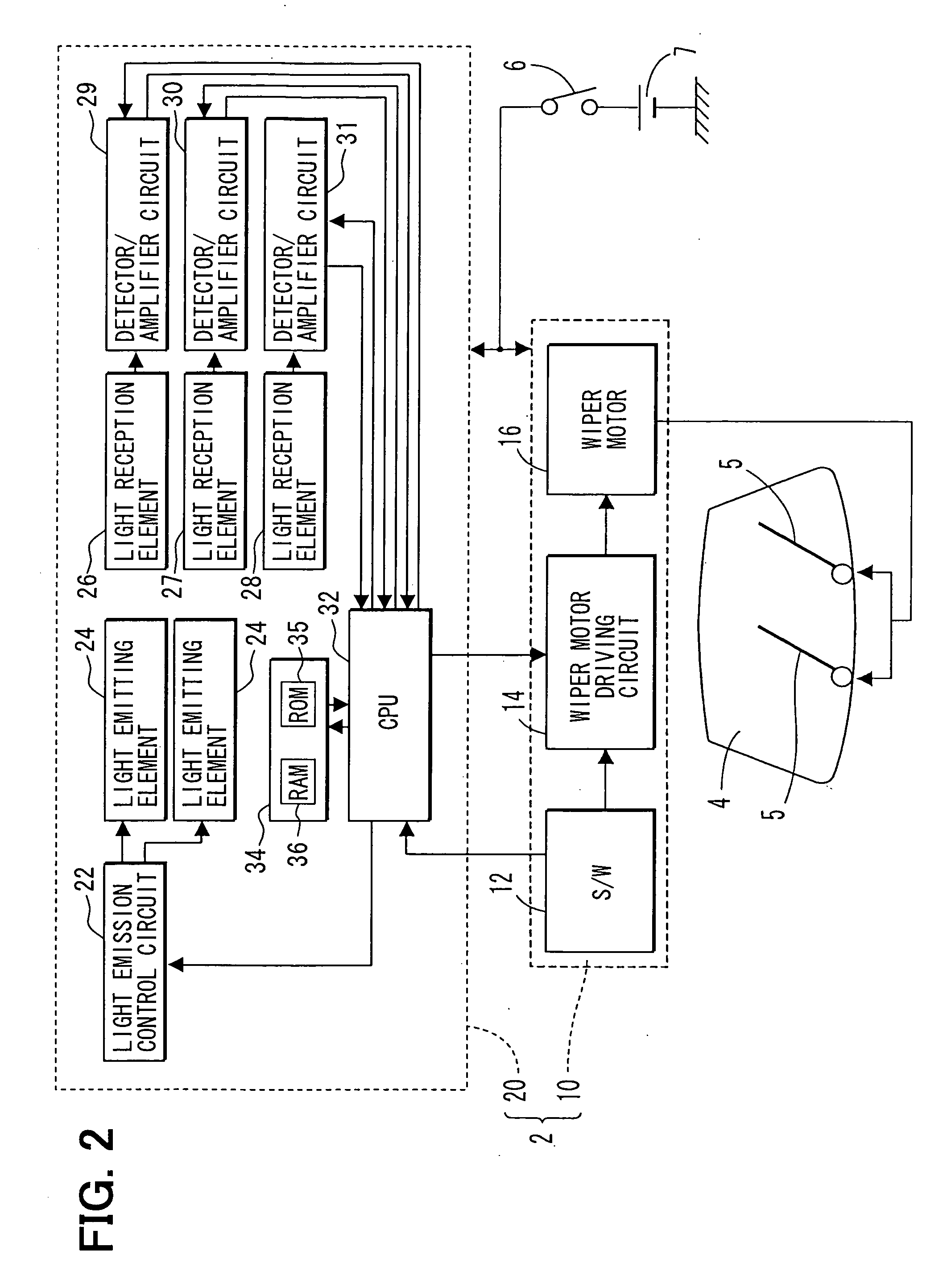 Sensor device and wiper controller