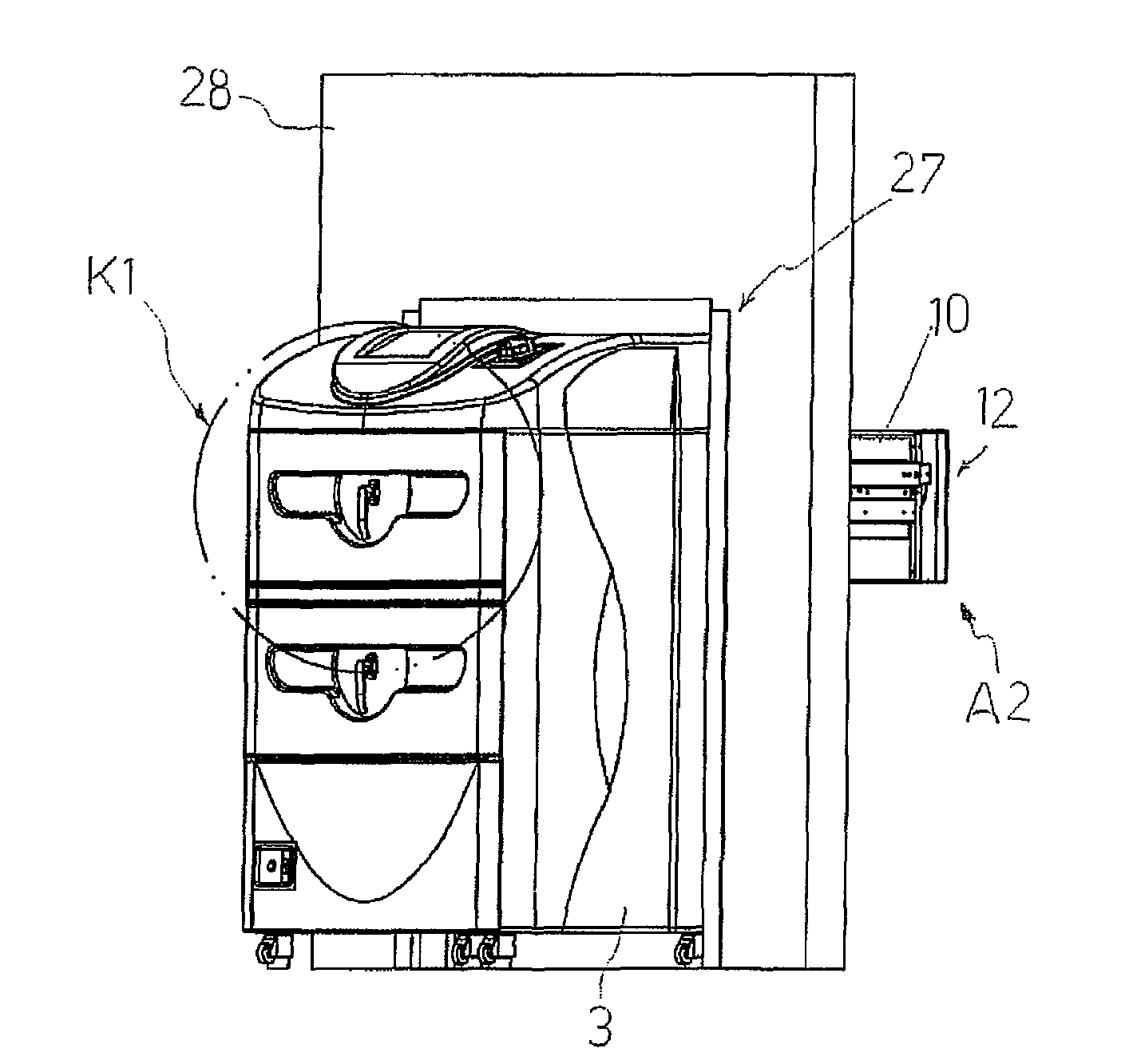 Disinfecting or sterilizing machine for disinfecting or sterilizing endoscopes