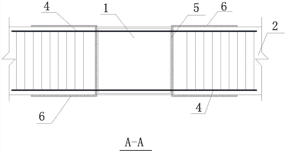 Concrete beam and square-rectangular concrete-filled steel tube column combining joint employing unbonded prestressed and common reinforcement for connection