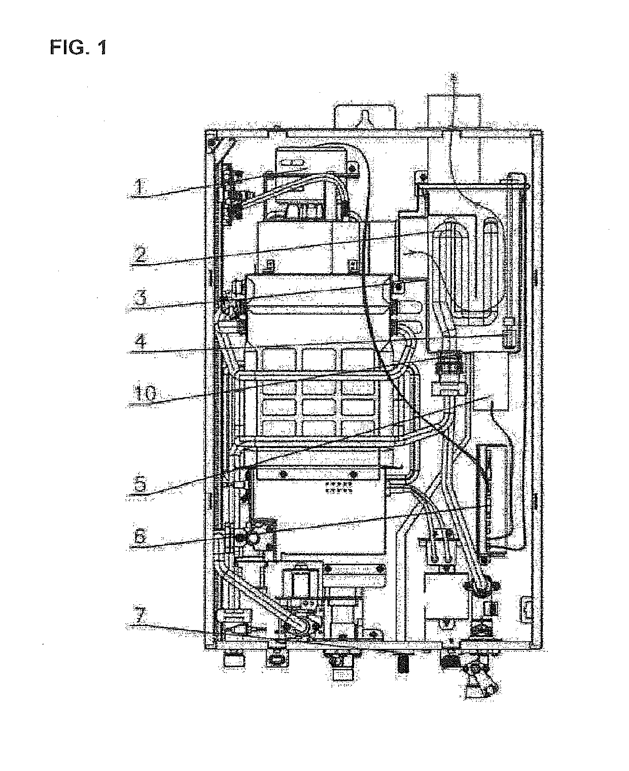 Condensing boiler employing evaporation device