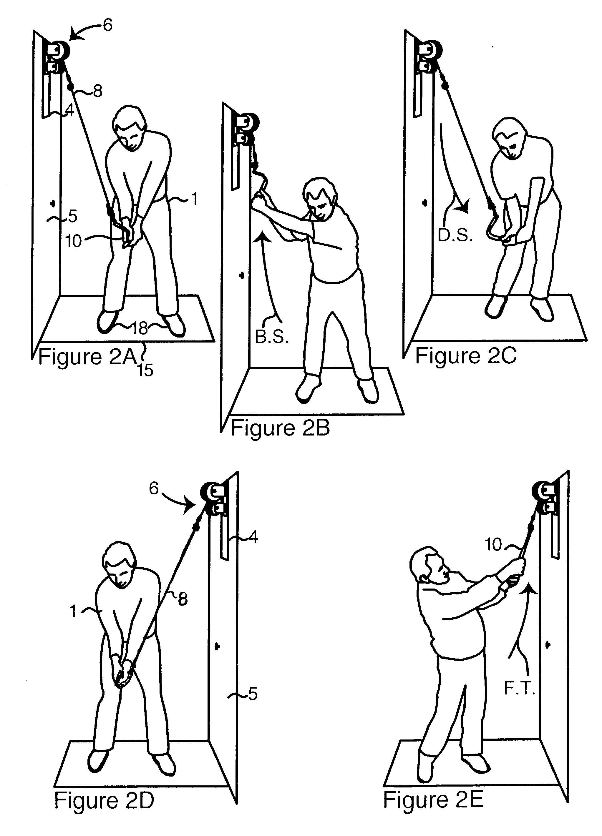 Constant force golf swing training device, method of swing plane training and internet operation thereof