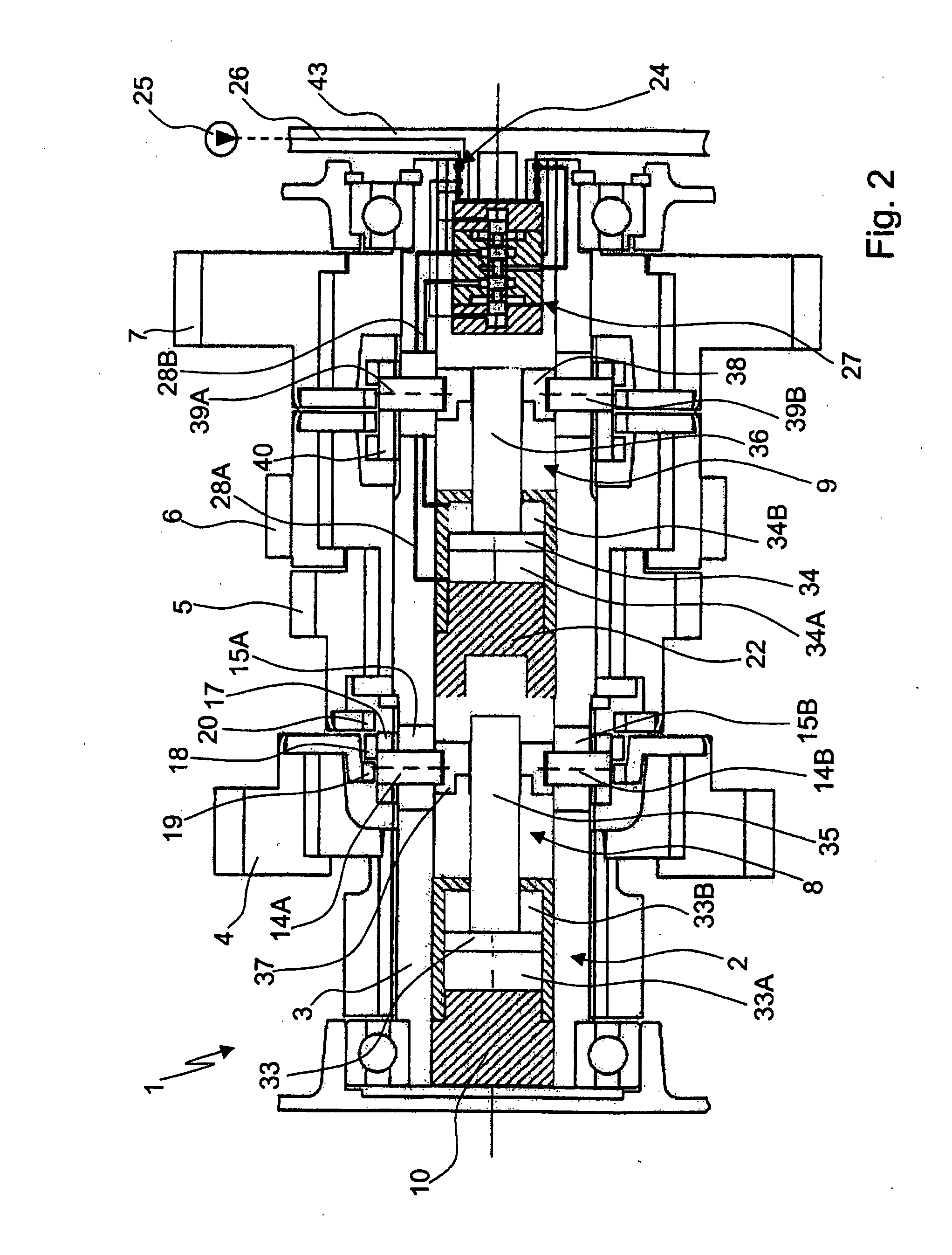 Device for actuating a gearwheel, which is designed as a loose wheel, of a transmission device