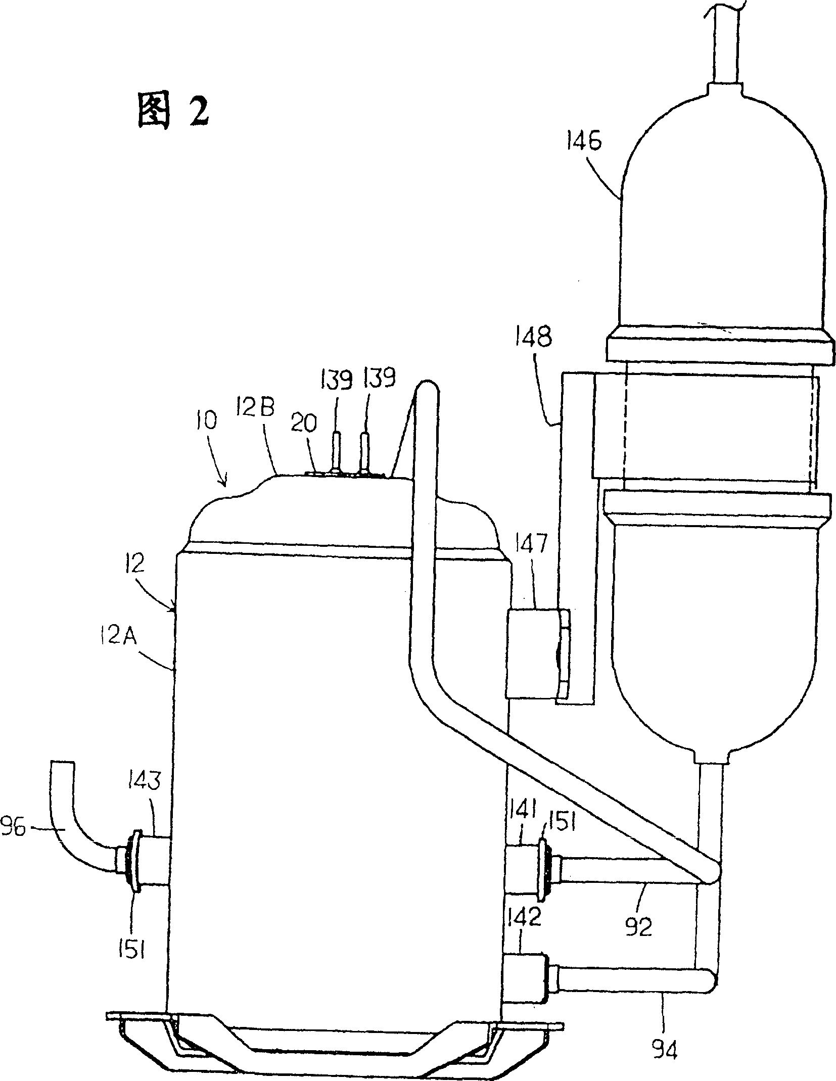 Defroster of refrigerant circuit and rotary compressor