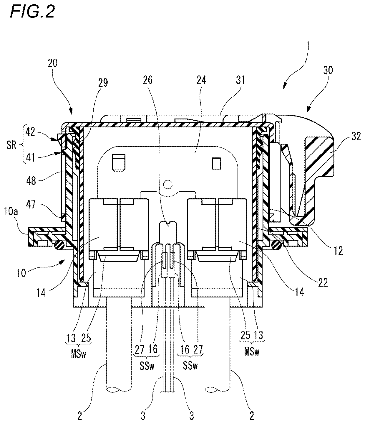 Power supply circuit breaking device