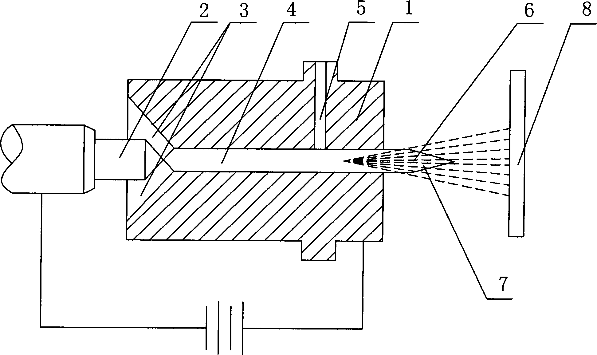 Ceramic spraying device