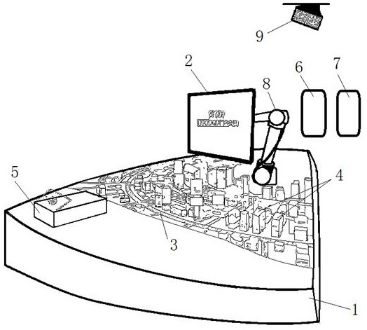 Mobile intelligent screen and lamplight interaction system