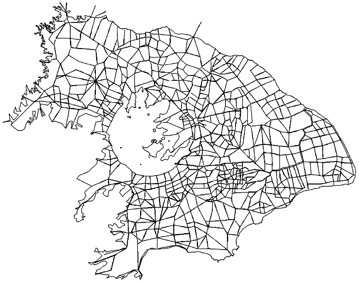 Determination method of river non-point source pollution load in plain river network area based on grid processing