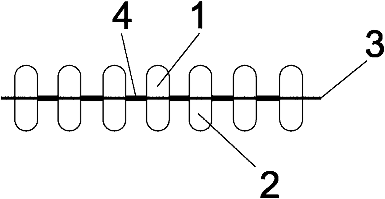 Inflation-free type double-side air bag and preparation method thereof