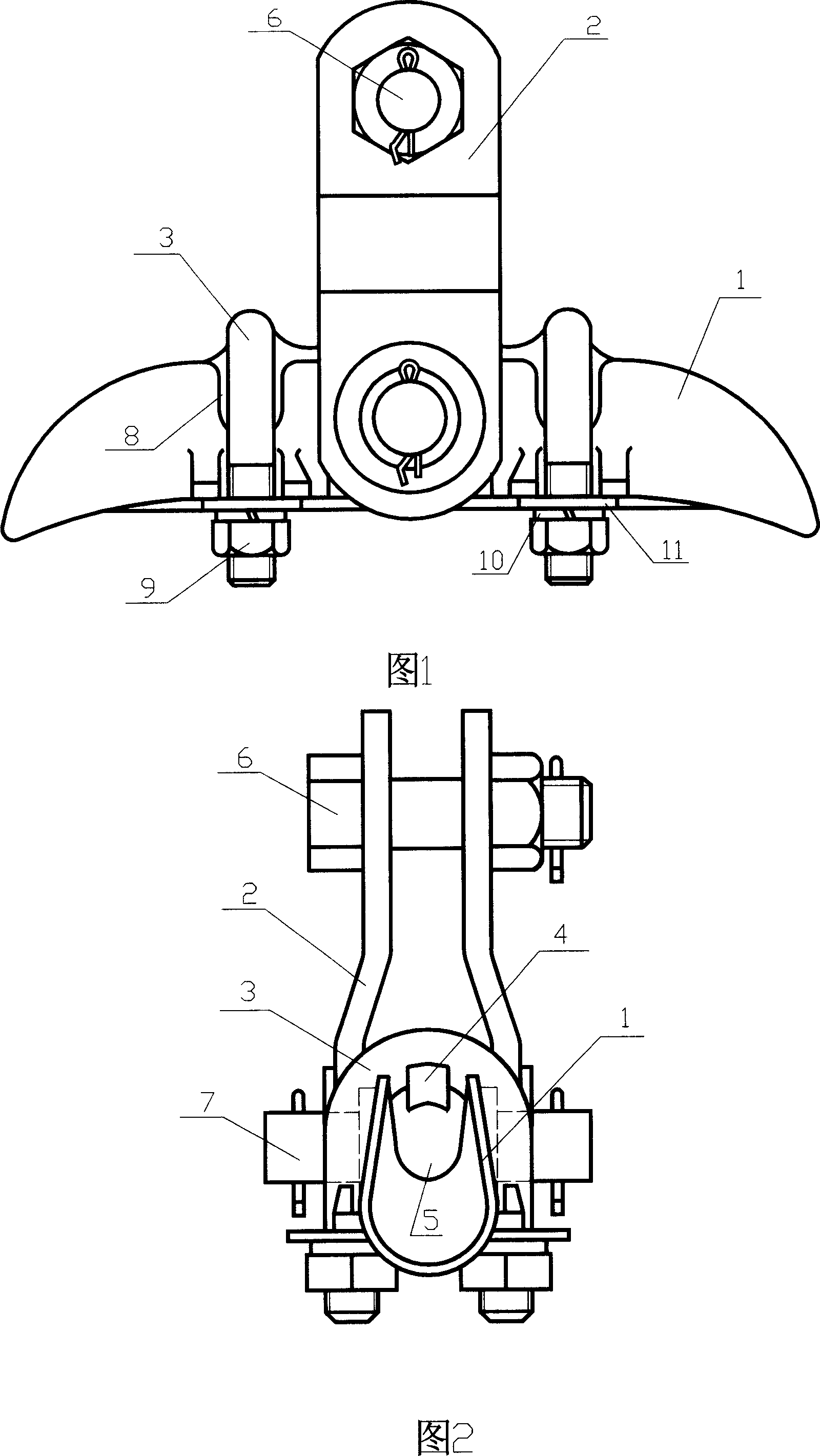 An energy-saving suspending wire clamp