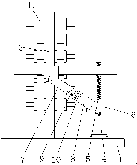 An adjustable feeding device for sewage filter