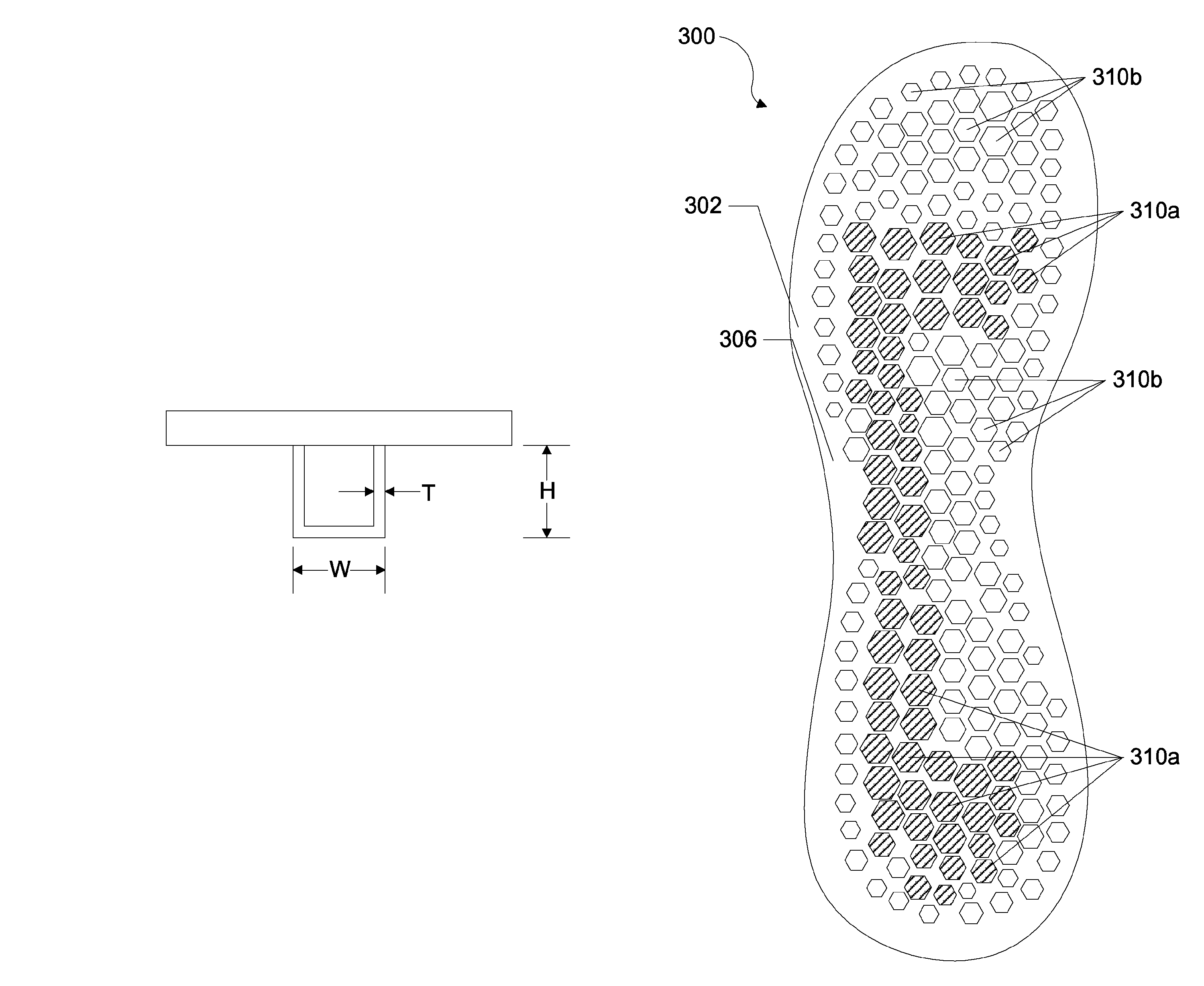 Article of footwear having a polygon lug sole pattern