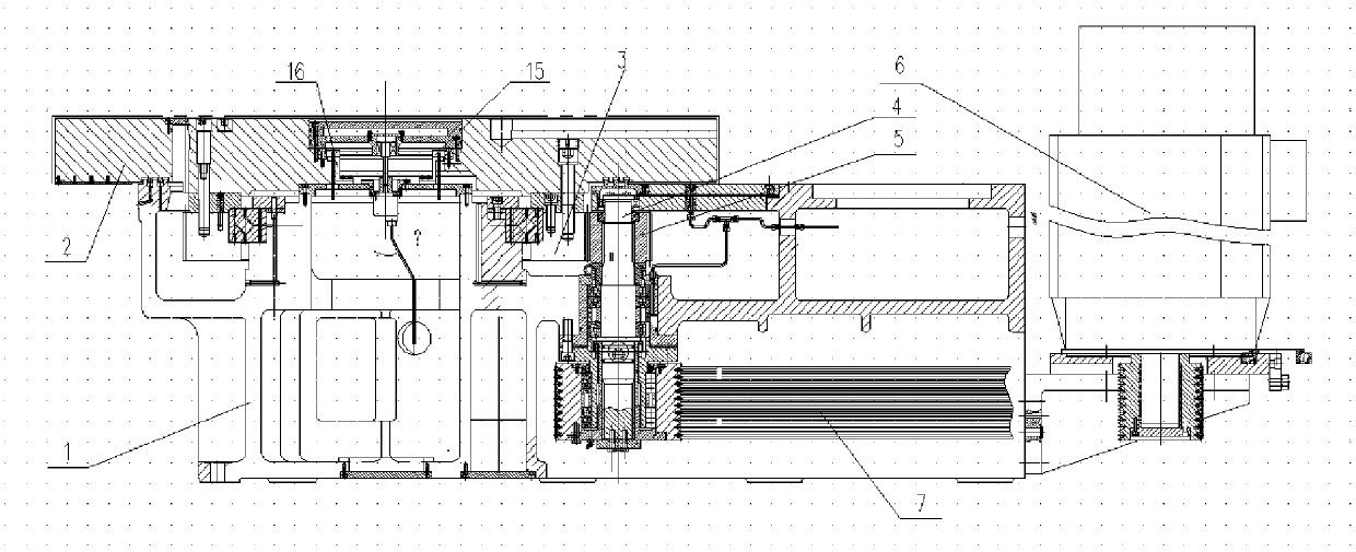 Numerically-controlled vertical turning and milling combined processing center working platform