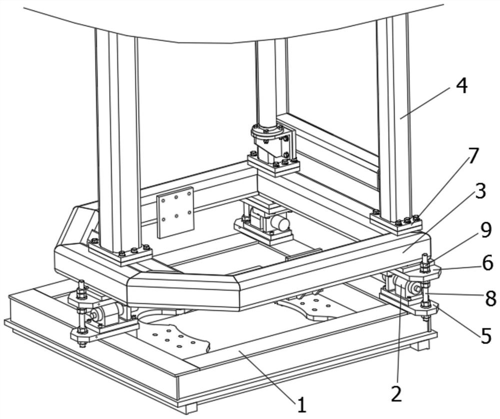 High-precision suspension frame weighing device of electroslag furnace