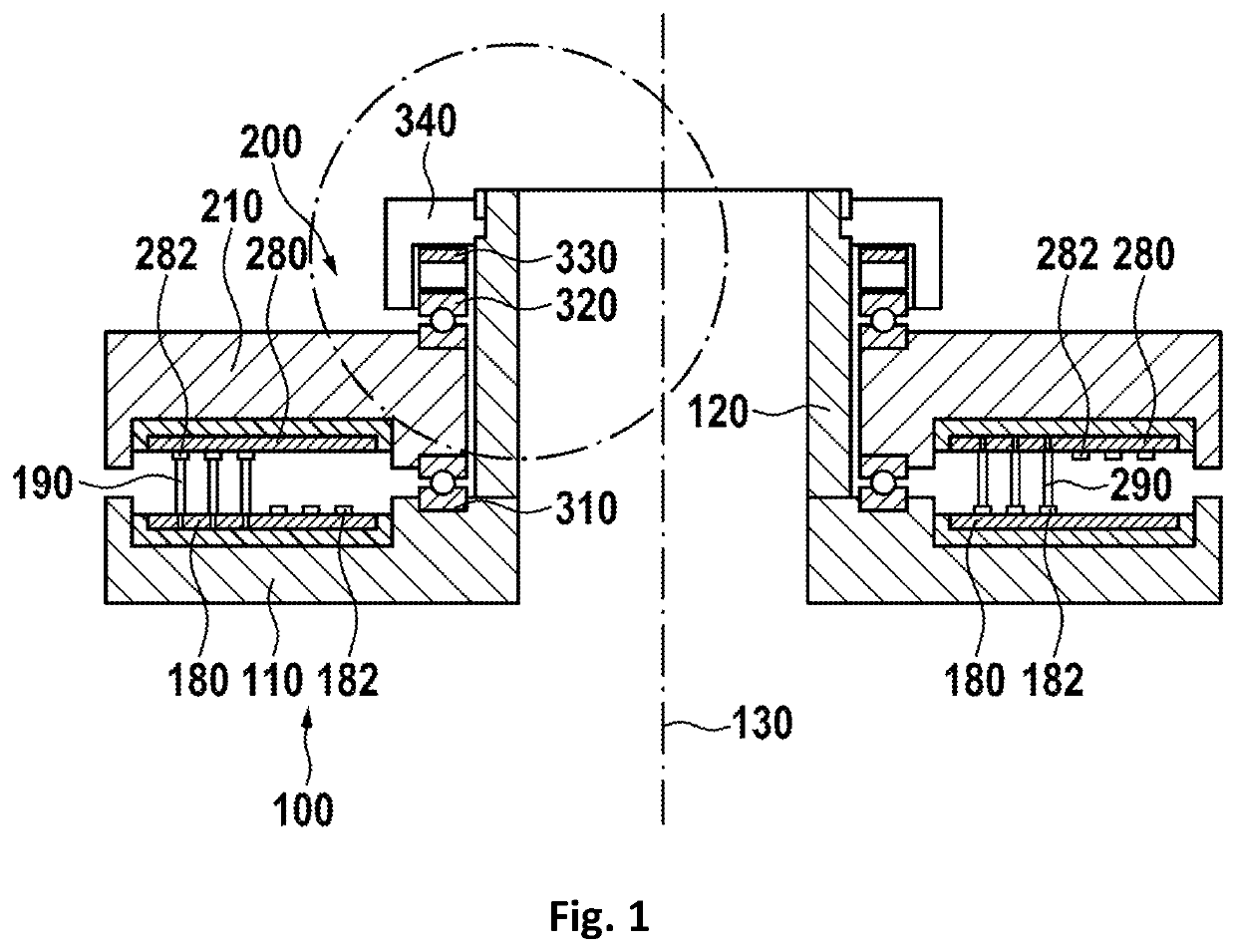 Slipring housing with bayonet lock